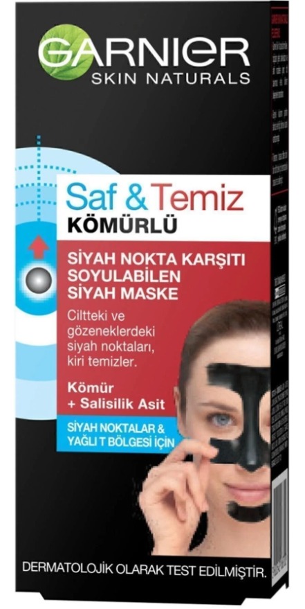 garnier t bölgesi maske Garnier Saf ve Temiz Kömürlü Siyah Nokta Karşıtı Soyulabilen Siyah Maske 50 ml - Görsel 3